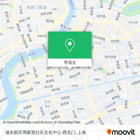 浦东新区周家渡社区文化中心-西北门地图