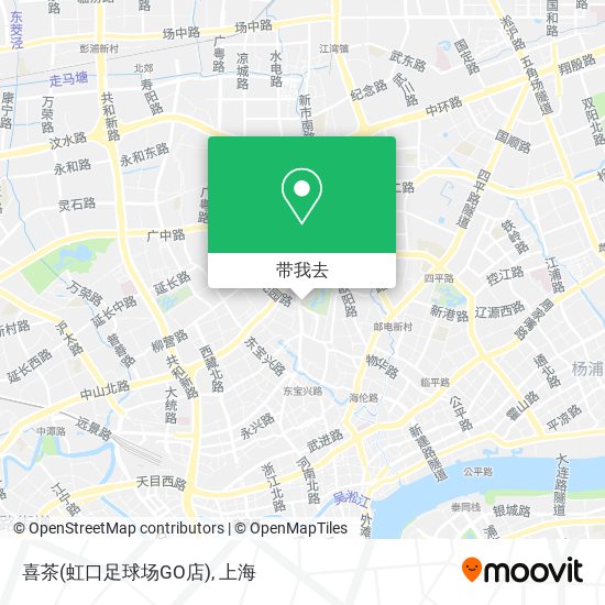 喜茶(虹口足球场GO店)地图