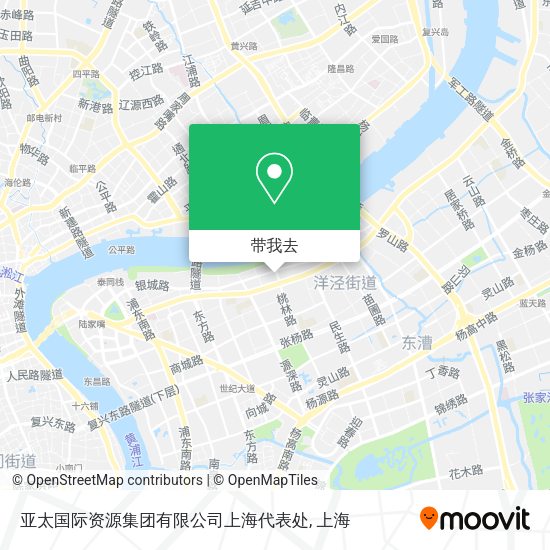 亚太国际资源集团有限公司上海代表处地图