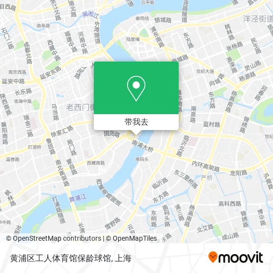黄浦区工人体育馆保龄球馆地图