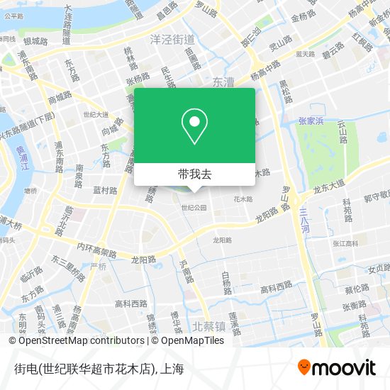 街电(世纪联华超市花木店)地图