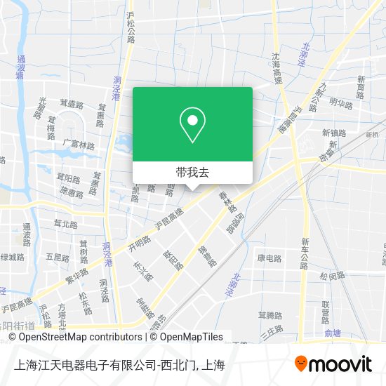 上海江天电器电子有限公司-西北门地图