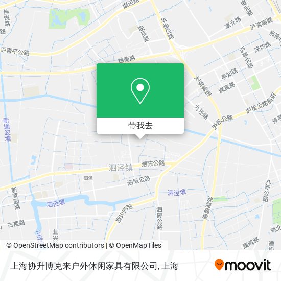 上海协升博克来户外休闲家具有限公司地图