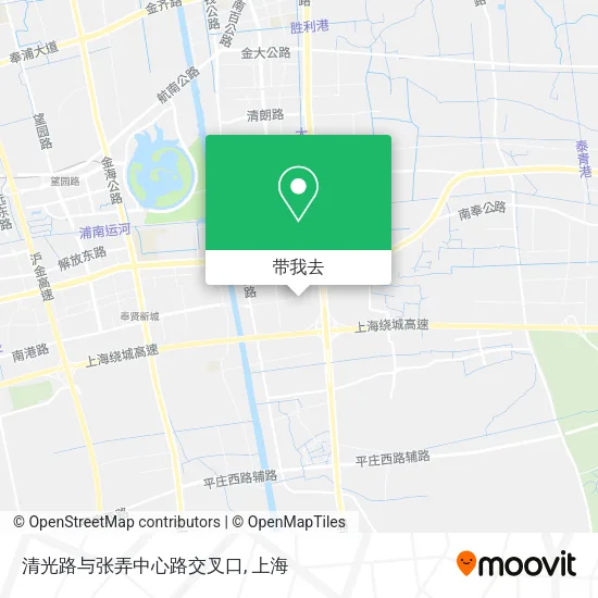 清光路与张弄中心路交叉口地图