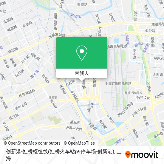 创新港-虹桥枢纽线(虹桥火车站p9停车场-创新港)地图