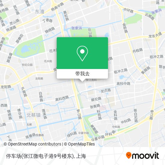停车场(张江微电子港9号楼东)地图