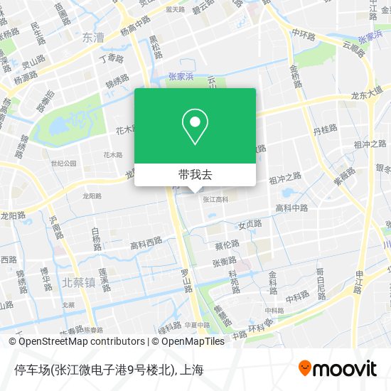 停车场(张江微电子港9号楼北)地图