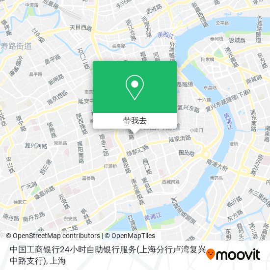 中国工商银行24小时自助银行服务(上海分行卢湾复兴中路支行)地图