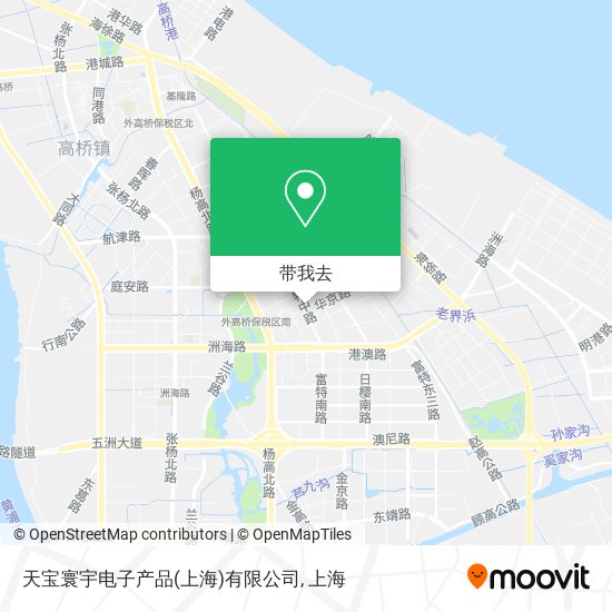 天宝寰宇电子产品(上海)有限公司地图