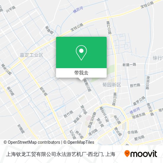上海钦龙工贸有限公司永法游艺机厂-西北门地图