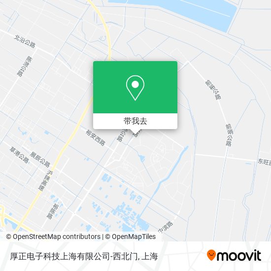 厚正电子科技上海有限公司-西北门地图