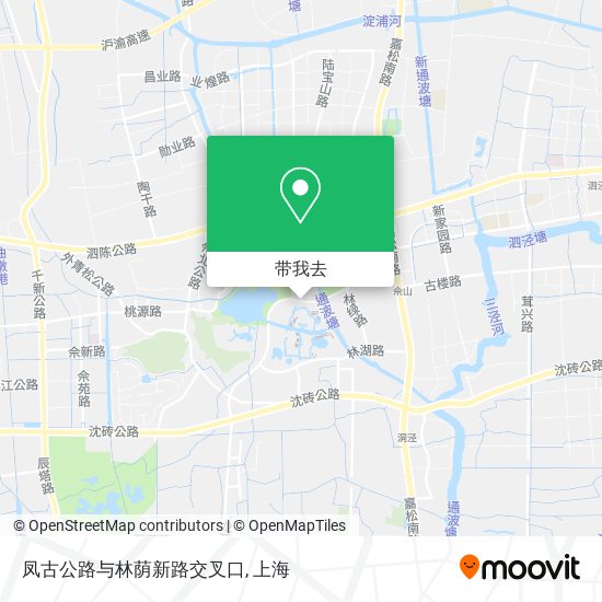 凤古公路与林荫新路交叉口地图