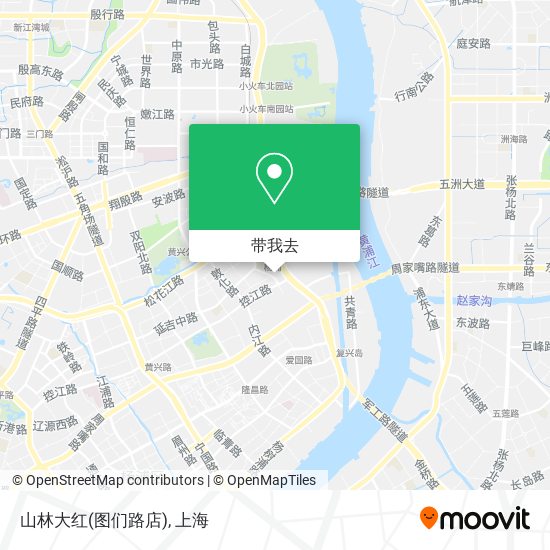 山林大红(图们路店)地图