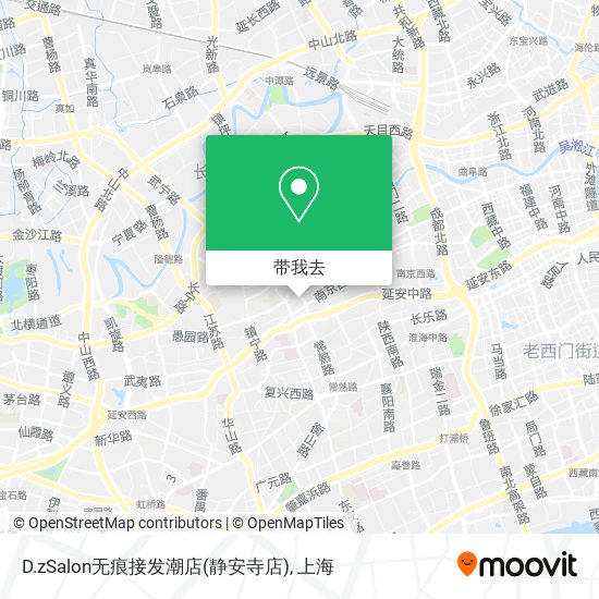 D.zSalon无痕接发潮店(静安寺店)地图
