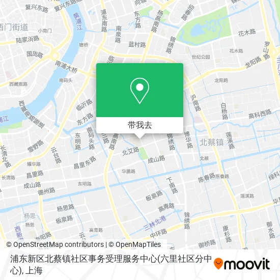浦东新区北蔡镇社区事务受理服务中心(六里社区分中心)地图