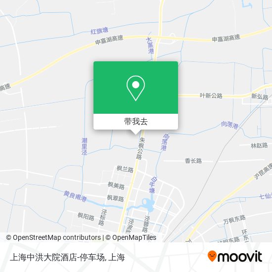 上海中洪大院酒店-停车场地图