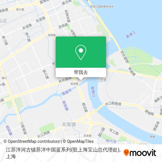江苏洋河古镇苏洋中国蓝系列(驻上海宝山总代理处)地图