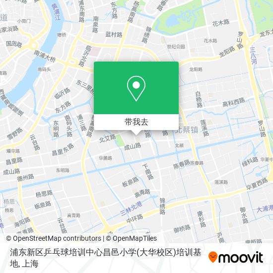 浦东新区乒乓球培训中心昌邑小学(大华校区)培训基地地图