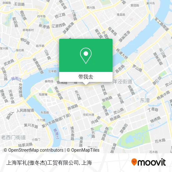 上海军礼(傲冬杰)工贸有限公司地图