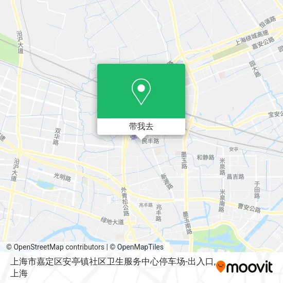 上海市嘉定区安亭镇社区卫生服务中心停车场-出入口地图