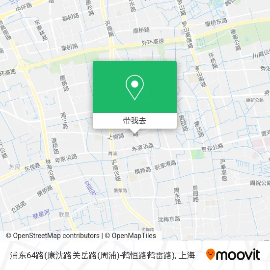 浦东64路(康沈路关岳路(周浦)-鹤恒路鹤雷路)地图