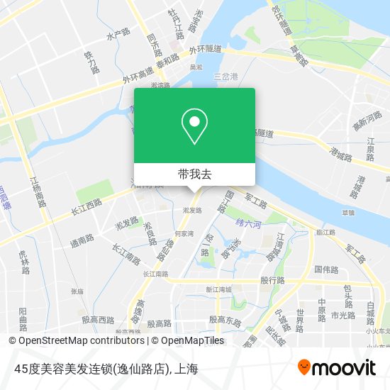 45度美容美发连锁(逸仙路店)地图