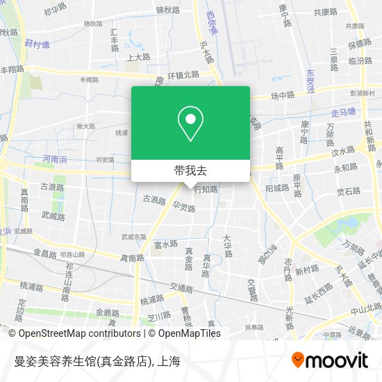 曼姿美容养生馆(真金路店)地图
