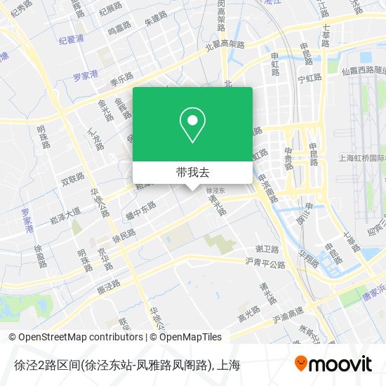徐泾2路区间(徐泾东站-凤雅路凤阁路)地图