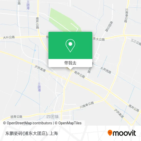 东鹏瓷砖(浦东大团店)地图