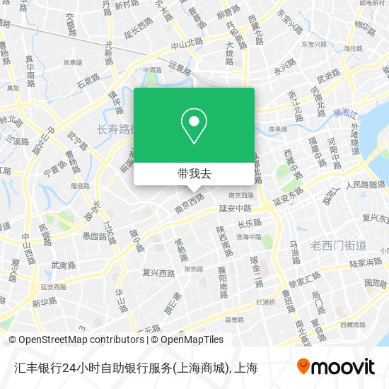 汇丰银行24小时自助银行服务(上海商城)地图