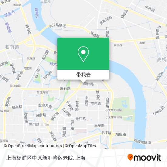 上海杨浦区中原新汇湾敬老院地图