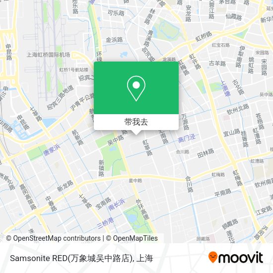 Samsonite RED(万象城吴中路店)地图