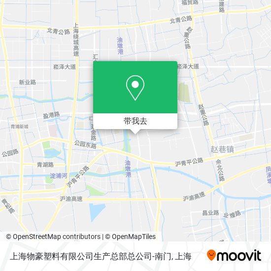 上海物豪塑料有限公司生产总部总公司-南门地图