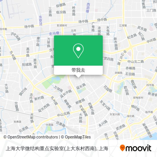 上海大学微结构重点实验室(上大东村西南)地图