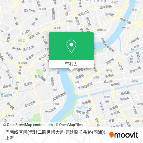 周南线区间(雪野二路世博大道-康沈路关岳路(周浦))地图