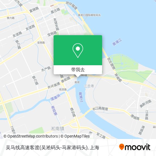 吴马线高速客渡(吴淞码头-马家港码头)地图