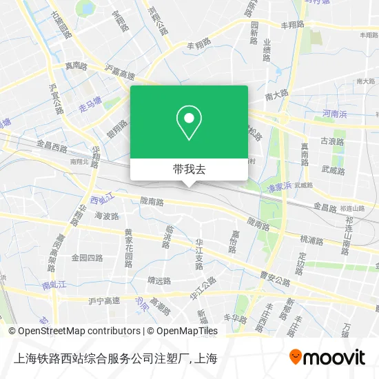 上海铁路西站综合服务公司注塑厂地图
