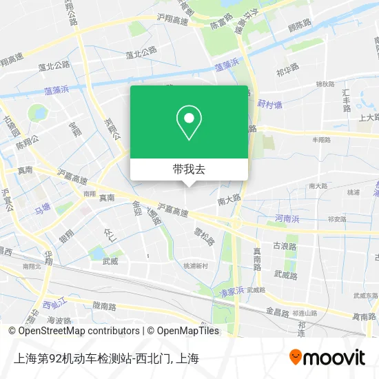 上海第92机动车检测站-西北门地图