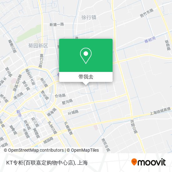 KT专柜(百联嘉定购物中心店)地图