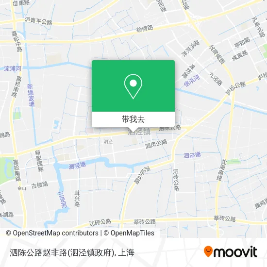 泗陈公路赵非路(泗泾镇政府)地图