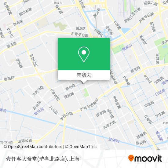 壹仟客大食堂(沪亭北路店)地图