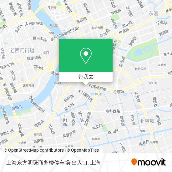 上海东方明珠商务楼停车场-出入口地图