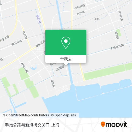 奉炮公路与新海街交叉口地图