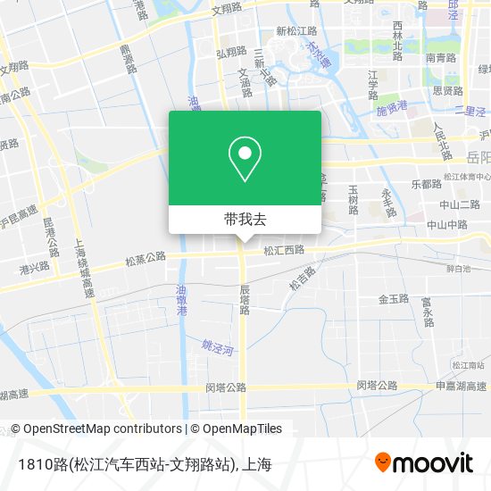 1810路(松江汽车西站-文翔路站)地图