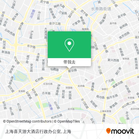 上海喜天游大酒店行政办公室地图