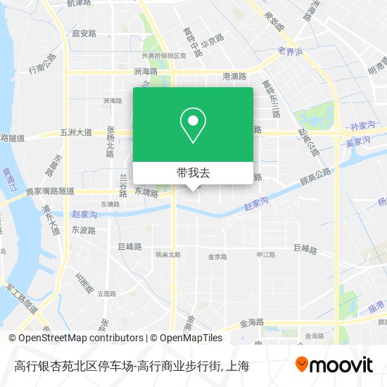 高行银杏苑北区停车场-高行商业步行街地图