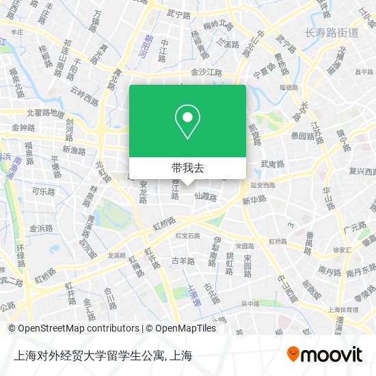上海对外经贸大学留学生公寓地图