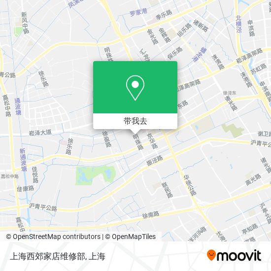 上海西郊家店维修部地图