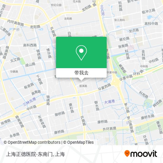 上海正德医院-东南门地图