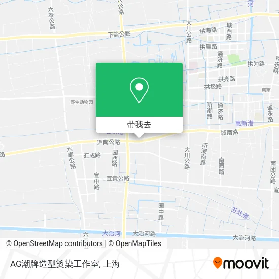 AG潮牌造型烫染工作室地图